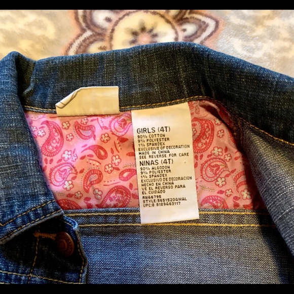 Denim jacket girls size 4T - Picture 2 of 3